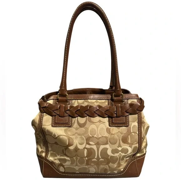 Coach Hampton Signature Satchel - Picture 3 of 13